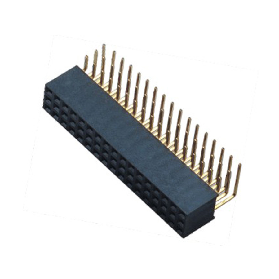 2.54mm Female header H=8.5 3 Row Right Angle Type