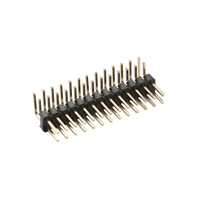 2.54 Series  2.54mm,0.4SQ,PIN header,H=2.54,Dual ROW,R/A,DIP